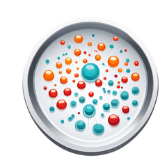 Poster - Modern design icon of a petri dish symbolising microbiology, isolated on a empty plain background