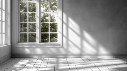 Fototapete - realistic shadows from window isolated on transparent background light,shadow overlay window shae in room interior for natural light effects modern decoration design elements mock up template
