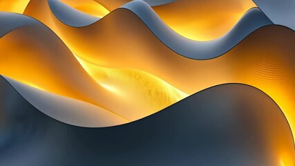 Aufkleber - Flowing contours of light and shadow create a stunning abstract landscape in a mesmerizing artwork that captivates the senses Generative AI