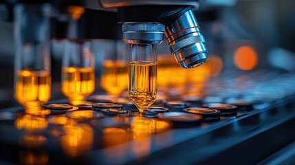 Poster - research medical dna lab science biotechnology scientist laboratory clinic medicine chemistry medical analysis dna research equipment technology test microscope work health scientific computer gene s