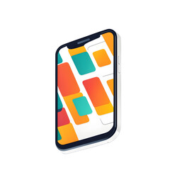 Poster - Modern design icon of a smartphone symbolising communication, isolated on a empty plain background