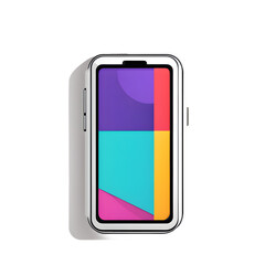 Poster - Modern design icon of a smartphone symbolising communication, isolated on a empty plain background