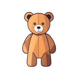 Aufkleber - Modern design icon of a teddy bear symbolising childhood, isolated on a empty plain background