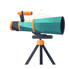 Poster - Modern design icon of a telescope symbolizing space exploration isolated on a empty plain background