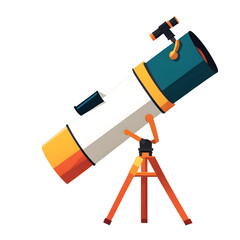 Poster - Modern design icon of a telescope symbolizing space exploration isolated on a empty plain background