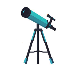 Poster - Modern design icon of a telescope symbolizing space exploration isolated on a empty plain background
