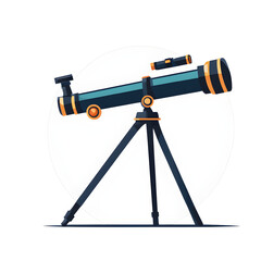 Poster - Modern design icon of a telescope symbolizing space exploration isolated on a empty plain background