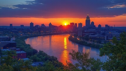 Poster - saint paul minnesota usa at dusk