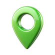 © Jakirul - 3d green map pointer icon isolated on transparent background. Green location pin cut out