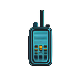 Poster - Modern design icon of a walkie-talkie symbolizing communication isolated on a empty plain background