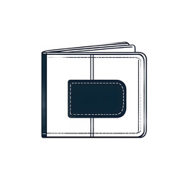 Poster - Modern design icon of a wallet symbolizing finance isolated on a empty plain background