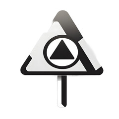Poster - Modern design icon of a warning sign symbolising danger isolated on a empty plain background