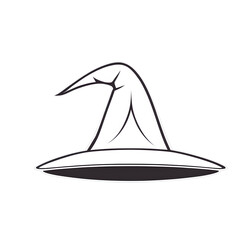 Poster - Modern design icon of a wizard hat symbolising fantasy literature isolated on a empty plain background