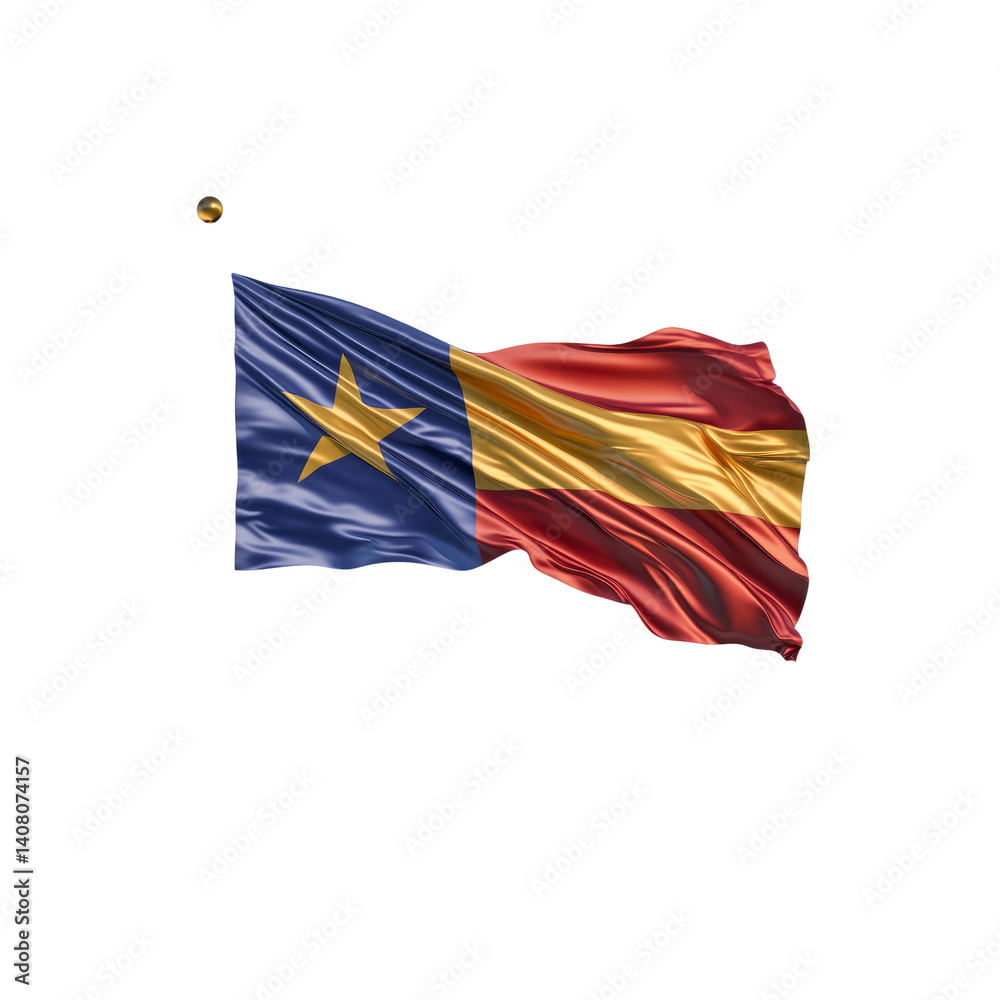 Waving Flag of the Republic of the Congo High-Resolution 3D Render ...