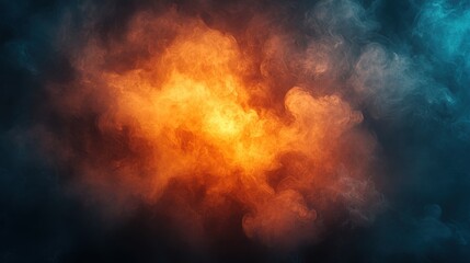 Poster - teal orange black color gradient background grainy texture effect poster banner landing page backdrop design,stock photo