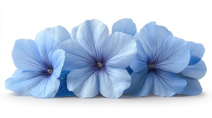 Aufkleber - white plumbago or cape leadwort flower close up small blue flower bouquet isolated on transparent background,stock image