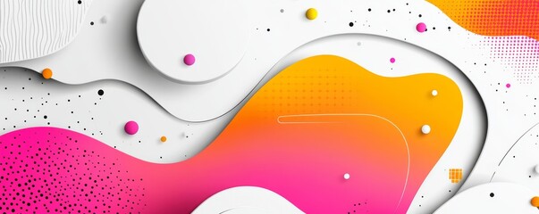 Poster - The term ‘Abstract Pastel Pink and Yellow Circle Gradient Background’ refers to a gentle blend of colors