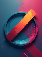 Poster - A Modern Design Featuring A Colorful Geometric Shape On A Vibrant, Abstract Background With A Metallic Sheen And Bold, Diagonal Lines.