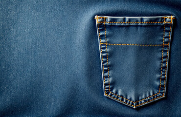 Poster - Blue Denim Texture Features A Combination Of Dark And Light Tones With Visible Pocket Seams And Stitching Details Prominently.