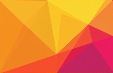 Aufkleber - Colorful Background Features An Orange Yellow Pink Abstract Geometric Pattern Ideal For A Web Banner Or Bright Art Backdrop Design.