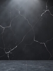 Aufkleber - Dark Gray Stone Background With A Marble Effect And Ample Space For Text Or Graphics In A Wide, Panoramic Format.