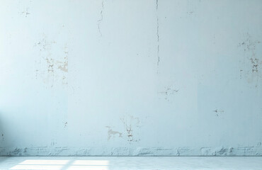 Aufkleber - Old Concrete Wall With A Light Blue Texture And A White Grunge Background For A Clean Copy Space.