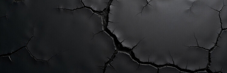 Aufkleber - Old Cracked Wall Textures Provide A Dark, Gritty Backdrop For Web Banners Featuring Rough, Grungy Designs Against A Black Background.