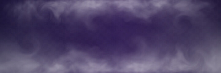 Aufkleber - Realistic white smoke or mist effect with soft, swirling patterns on a transparent background. Perfect for overlays and atmospheric designs.	
