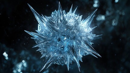 Leinwandbilder - An intricately detailed orb of sharp crystalline spikes