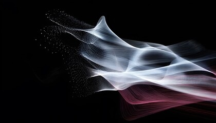 Poster - A mesmerizing display of ethereal light patterns against a dark background, creating a sense of depth and movement. Perfect for abstract art and modern design projects.