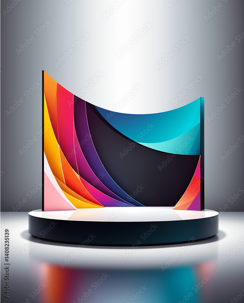 stage design template for your product placement, advertising or ...