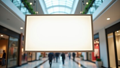 Aufkleber - Blank shopping mall sign against busy background  