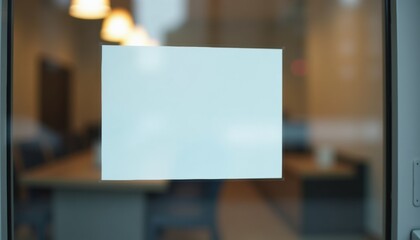 Poster - Empty Window Sign in Modern Office Environment  