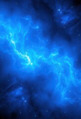 abstract blue glowing nebula, cosmic energy swirls, calming, night, futuristic