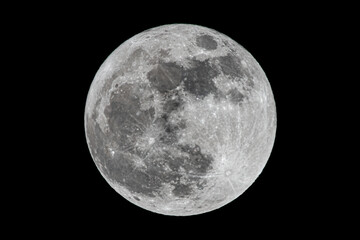 Wall Mural - high-resolution full moon close-up with visible lunar surface details