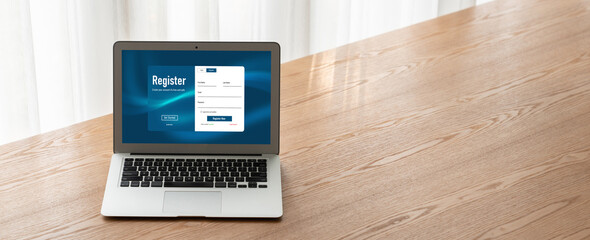 Poster - online registration form for modish form filling on the internet website