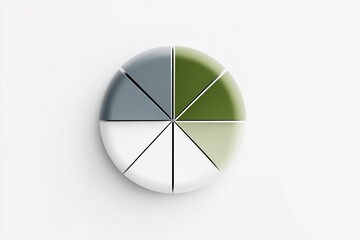 Poster - Colorful circular palette creating a modern artistic display in a minimalistic indoor setting