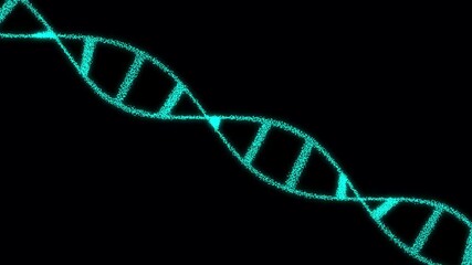 Spinning DNA helix against digital code