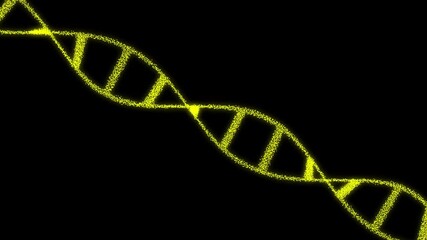 Spinning DNA helix against digital code