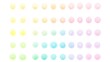 © ramangan - Colorful pastel-hued circular icons with light text.