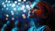 © satisfied - A Little Girl's Wonder: Captivated by the Magic of Lights
