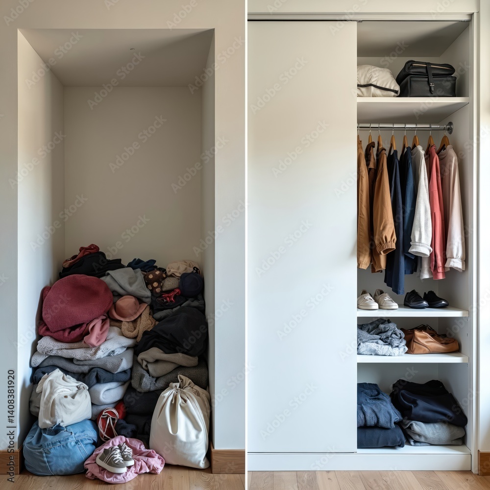 Room Corner With Clothes Before After Wardrobe Install Build in room-corner-with-clothes-before-after-wardrobe-install-build-in