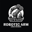 © T-Vectors - Robotic Arm Vector Logo Design