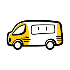Poster - Yellow Van Icon Illustrating Transportation  