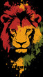 © Perfect Vector - Colorful Abstract Lion Watercolor Brush Style Design for T-Shirt, Minimalist SVG Art