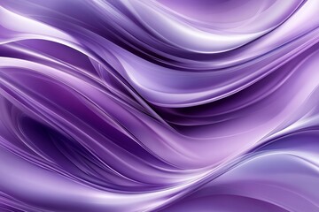 Poster - Abstract flowing purple and white waves creating a smooth and elegant background design element