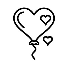 Poster - heart shaped balloons vector illustration