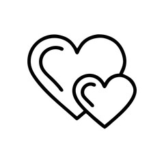 Poster - heart icon illustration isolated on white background