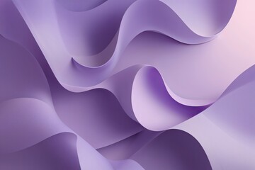 Poster - Soft Gradient Lilac Background with Abstract Looping Lines Design