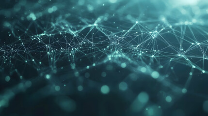Abstract teal network connection background